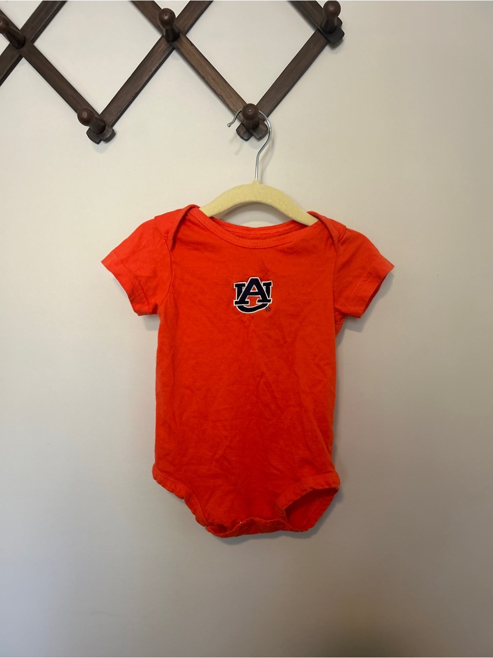 Auburn Infant One-Piece Bodysuit in Orange